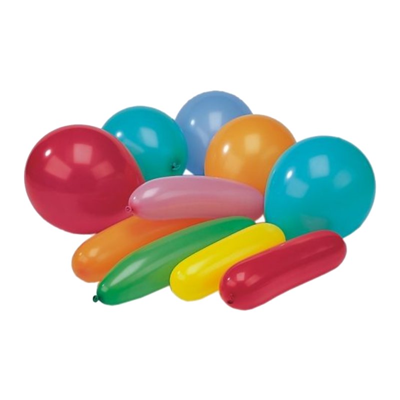 PAPSTAR assortiment de ballons, couleurs et formes variées, 10 pièces