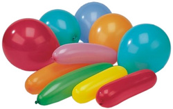 PAPSTAR ballonnen, geassorteerde kleuren en vormen, natuurlatex, 20 stuks