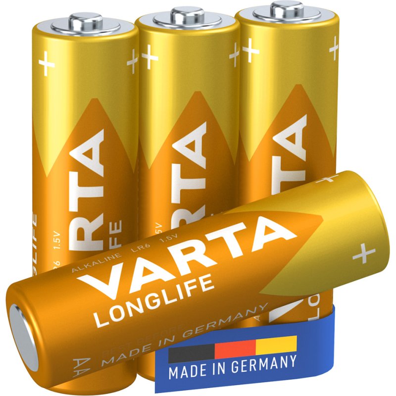 VARTA alkaline batterijen LONGLIFE, AA Mignon, 1,5V, 10 stuks