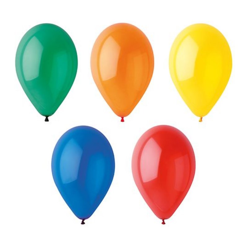 PAPSTAR ballons Crystal, assortiment coloré, diamètre 250 mm, 10 pièces