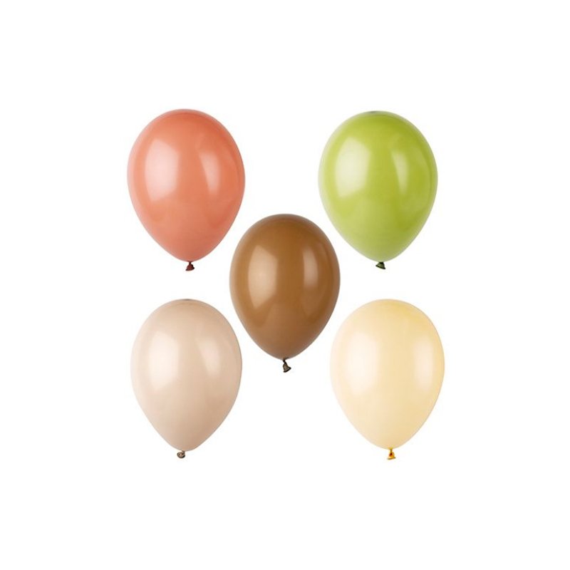 PAPSTAR ballons teintes naturelles, assortiment coloré, diamètre 250 mm, 10 pièces