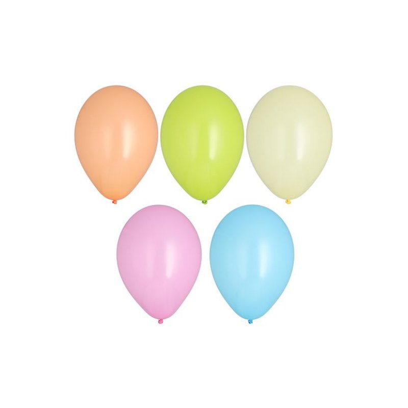 PAPSTAR pastel balloons, suitable for helium, 25 cm, 10 pieces