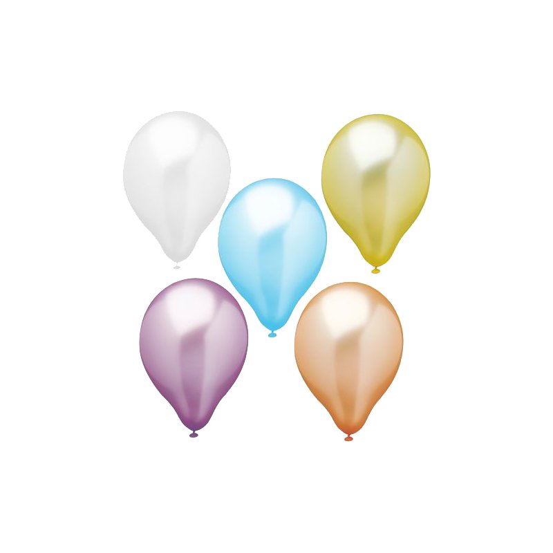 PAPSTAR ballons nacré, coloris assortis, diamètre 250 mm, 10 pièces