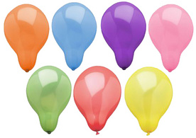 PAPSTAR ballonnen 28 cm doorsnede, kleurrijk gesorteerd, 100 stuks