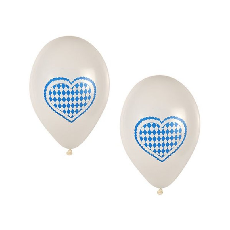 PAPSTAR ballons style bavarois, blanc/bleu, 250 mm, 20 pièces