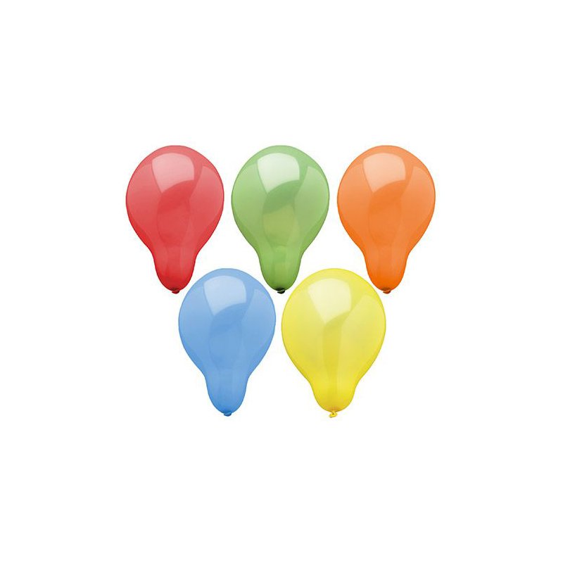PAPSTAR ballons, diamètre 19 cm, assortiment de couleurs, 100 pièces