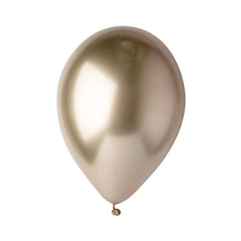 PAPSTAR champagne glossy balloons, 330 mm, helium-suitable, 4 pieces