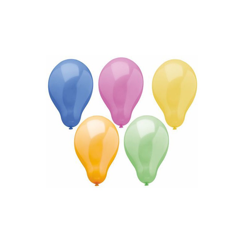 PAPSTAR Trend balloons assorted colours, 250 mm diameter, suitable for helium, 50 pieces