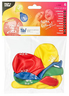 PAPSTAR cijferballonnen '7', verschillende kleuren, 250 mm, 6 stuks