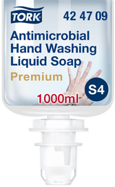 Tork vloeibare zeep antimicrobieel, geurloos, 1000 ml, S4 systeem