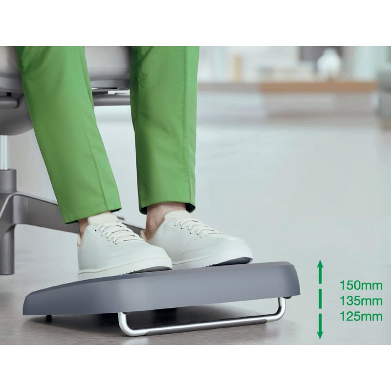 LEITZ repose-pieds hauteur réglable, gris foncé, 3 positions