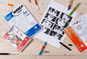Clairefontaine schetsblok Manga Illustrations A4, 100 g/m², 50 vel
