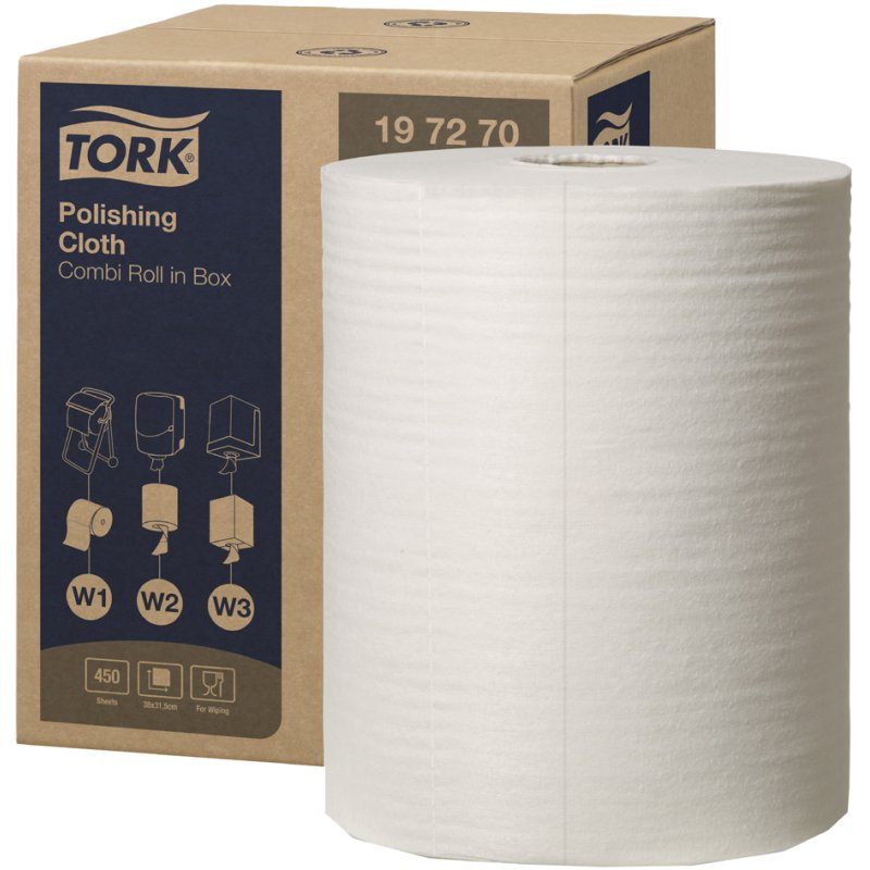 Tork polijst-poetsdoek rol, wit, premium, 171 m