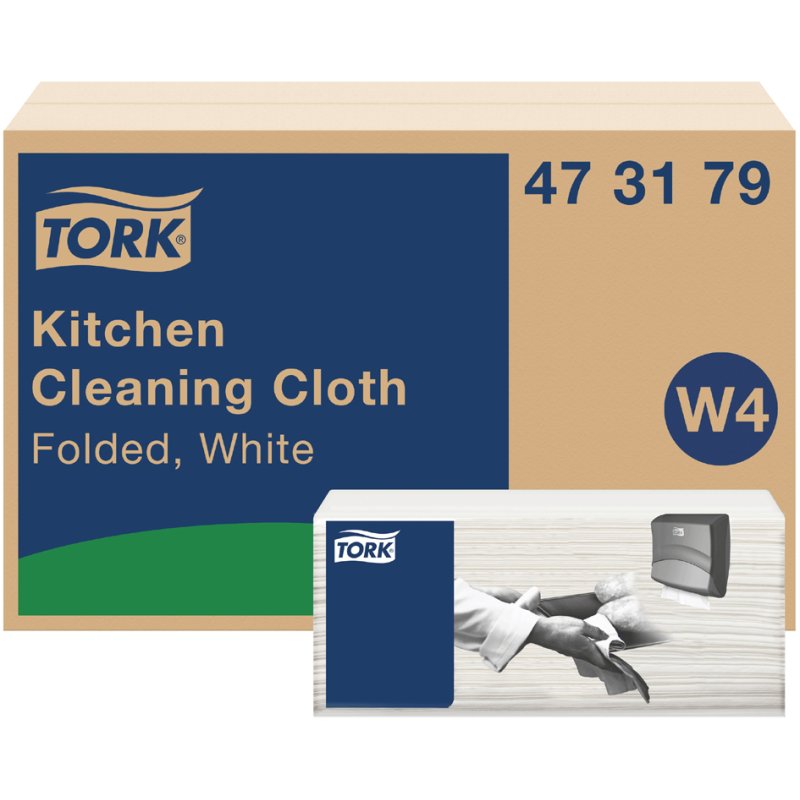 TORK serviettes de nettoyage cuisine, 355 × 415 mm, blanc, qualité premium