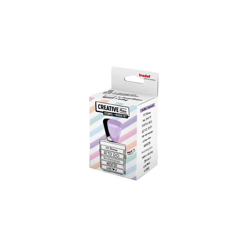 trodat decoratiestempelset Creative Mini Versierlijsten, 12 motieven, 30×5 mm