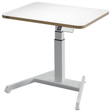 LEITZ zit-sta bureau Ergo Compact, elektrisch verstelbaar, wit, 800×600 mm