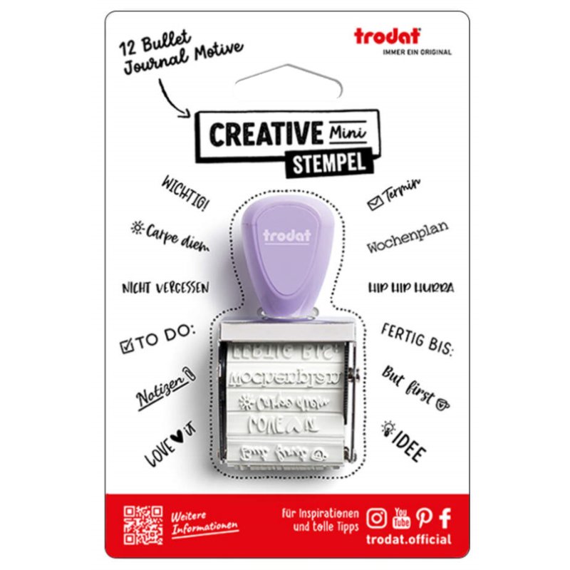 trodat creatieve stempelset Creative Mini Bullet Journal, 12 motieven, 30×5 mm