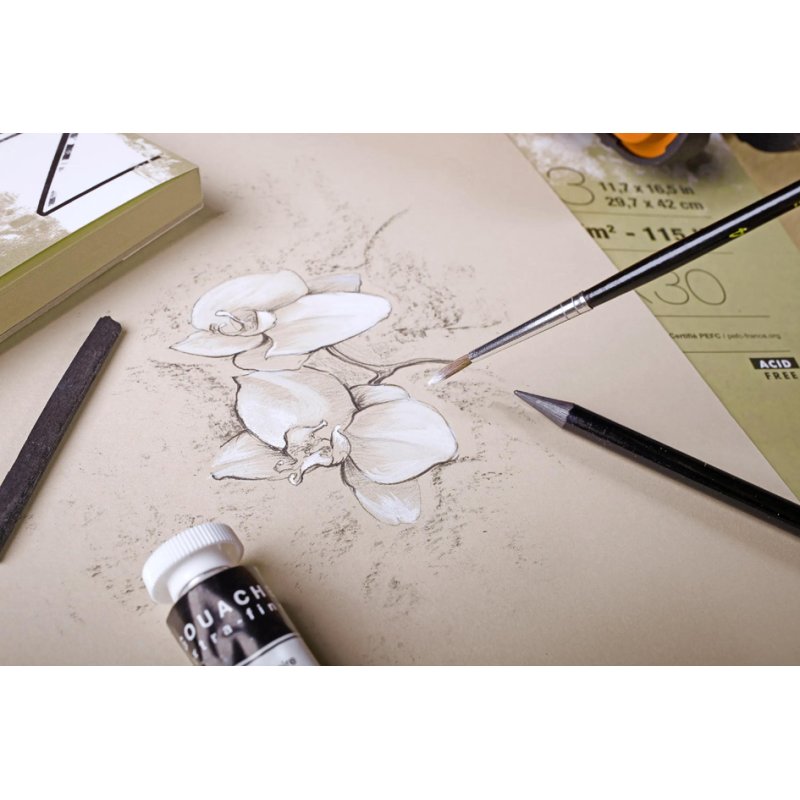 Clairefontaine bloc à dessin PAINT'ON naturel A3, 250 g/m², 30 feuilles