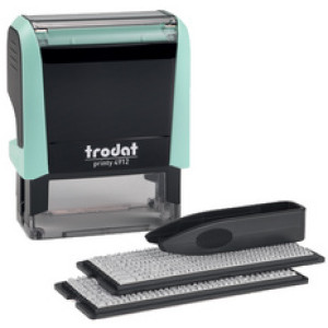 trodat stempel Printy 4912 Typomatic, zelfzettend, pastelblauw, 47×18 mm