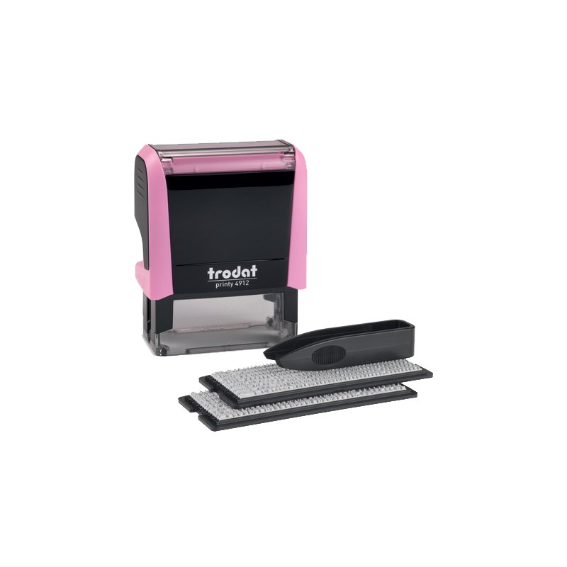 trodat stempelnaamplaatjes set, pastelroze, zelf samenstellen, 47×18 mm