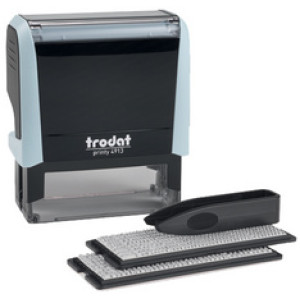 Trodat tekststempelset Printy 4913 Typomatic, pastelcrème, 57×21 mm, zelfinkleurend