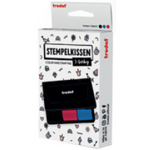 trodat stempelkussen 9051, 3-kleurig, zwart/rood/blauw, 90×50 mm