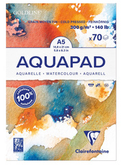 Clairefontaine aquarelblok AQUAPAD, A4, 300 g/m², natuurlijk wit, 50 vel