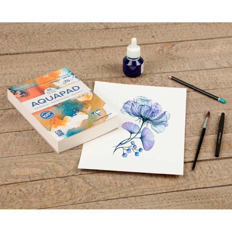 Clairefontaine bloc aquarelle AQUAPAD, A5, 300 g/m², 70 feuilles