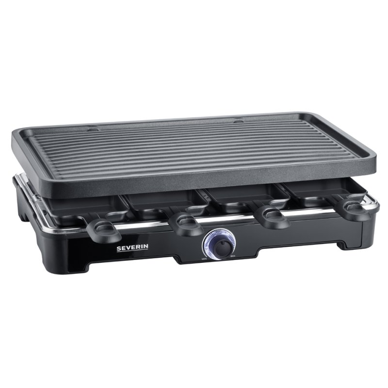 SEVERIN raclette-grill RG 9670, plaque de cuisson, 8 poêlons, 1400 Watts