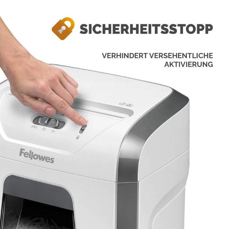 Fellowes Powershred 15C paper shredder, white, P-4, 15 sheets