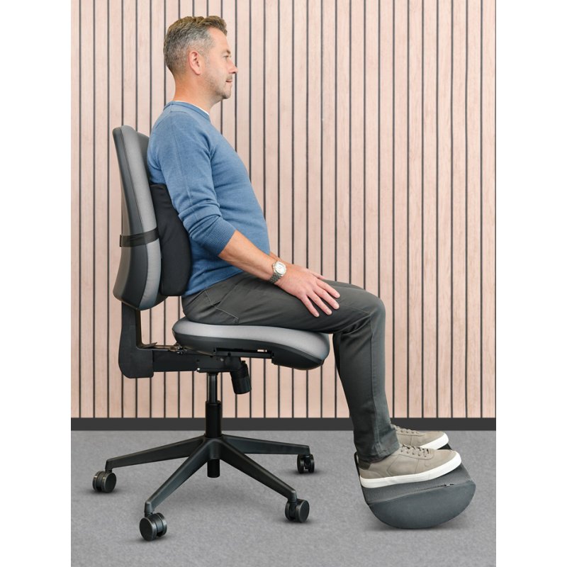 Fellowes back cushion Breyta, foam, black, 38×7×33 cm