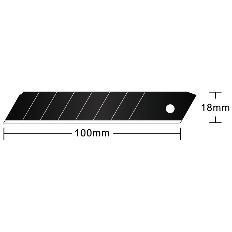 Hansa reservemesjes 18 mm, 60 graden, zwart, 10 stuks