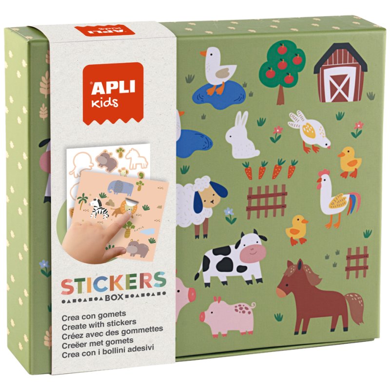 APLI kids plaketiket Dieren en hun leefgebieden, 8 illustraties, 8 stickervellen