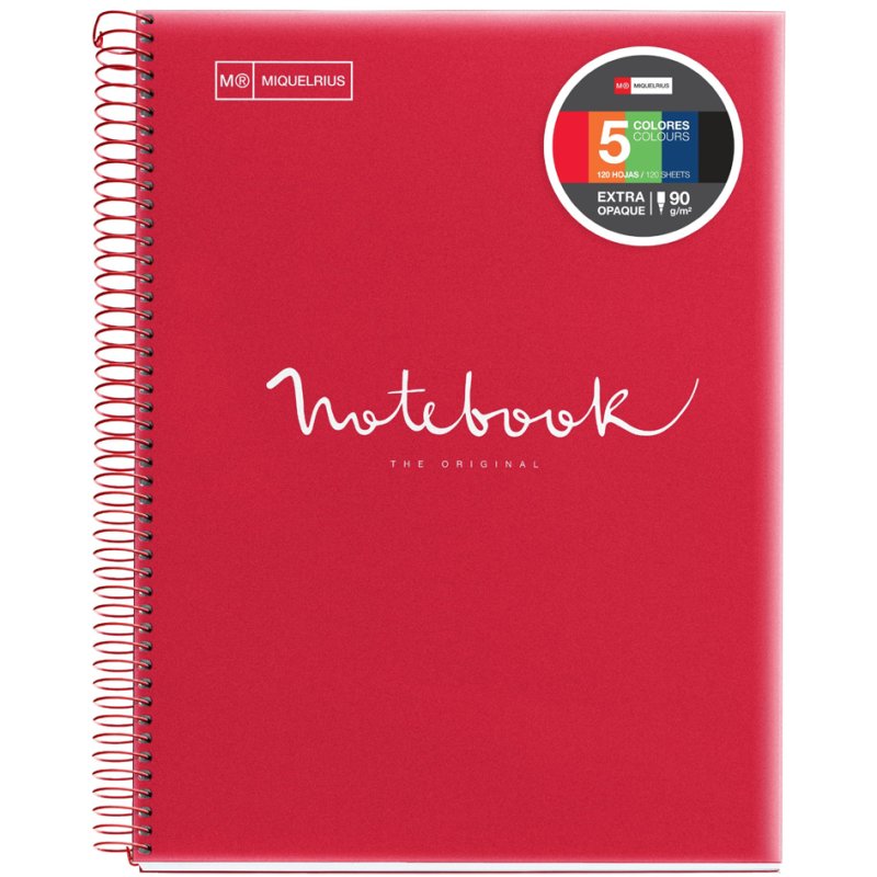 MIQUELRIUS collegeblok Notebook EMOTIONS, A4, turquoise, geruit, 120 vel