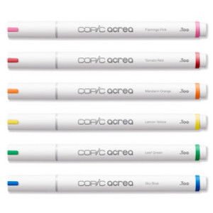 COPIC markeerset acrea Vivid, waterproof pigmentinkt, 6 stuks