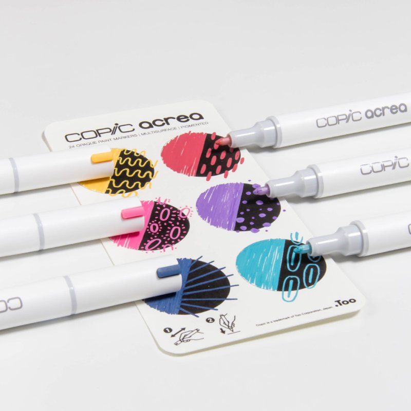 COPIC markers acrea Deep set, encre imperméable, pointe ronde 0,8 mm, 6 pièces