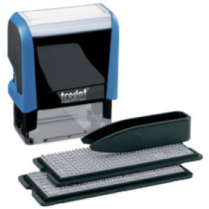 trodat tekststempel automatisch Printy Set, zelfzettend, 47×18 mm, 4 regels
