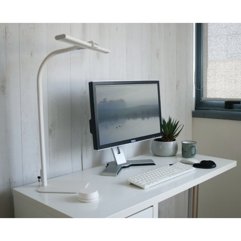 UNiLUX STRATA BASE LED desk lamp, white, base stand, 18W