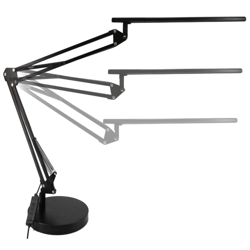 UNiLUX Lampe de bureau LED SWINGOLED 2.0, noir, 13W, 1450 lumens