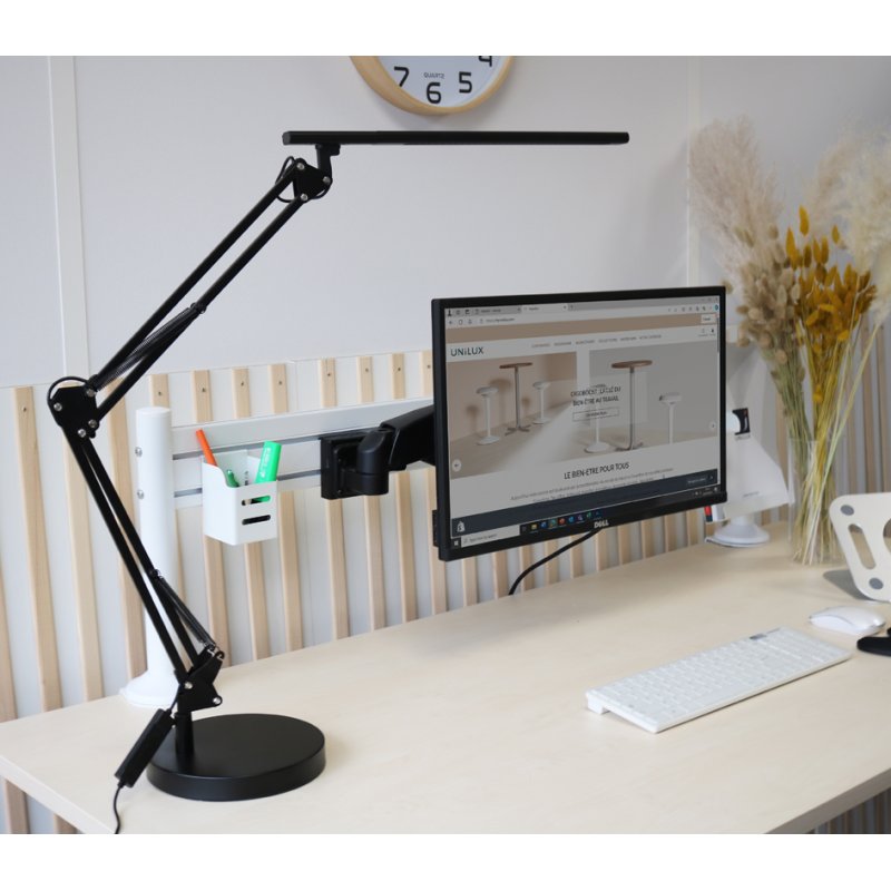 UNiLUX Lampe de bureau LED SWINGOLED 2.0, noir, 13W, 1450 lumens