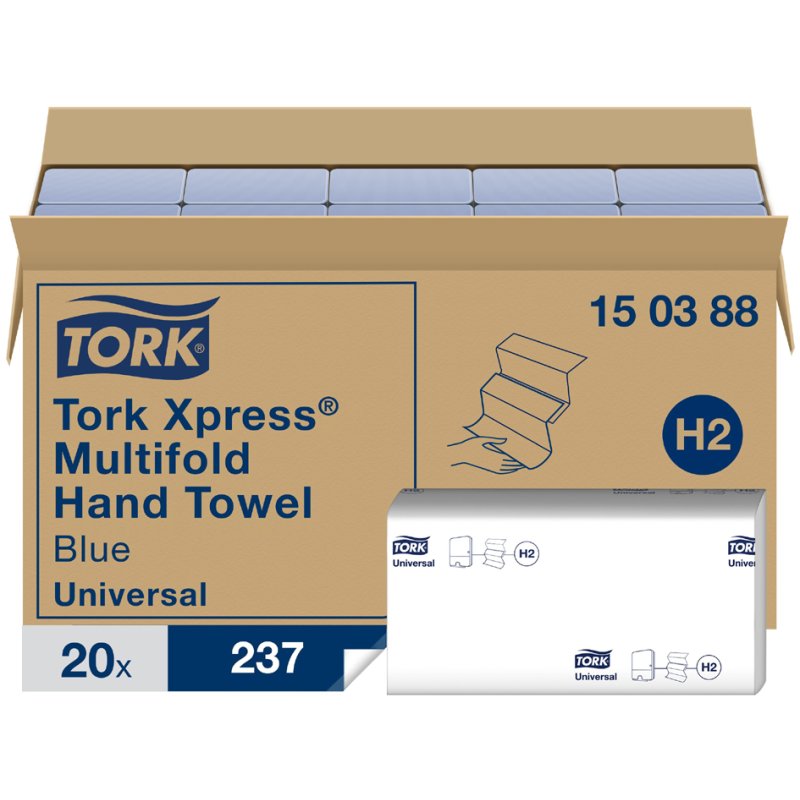 TORK Xpress papier essuie-mains multifold, pliage Z, 196×255 mm, blanc