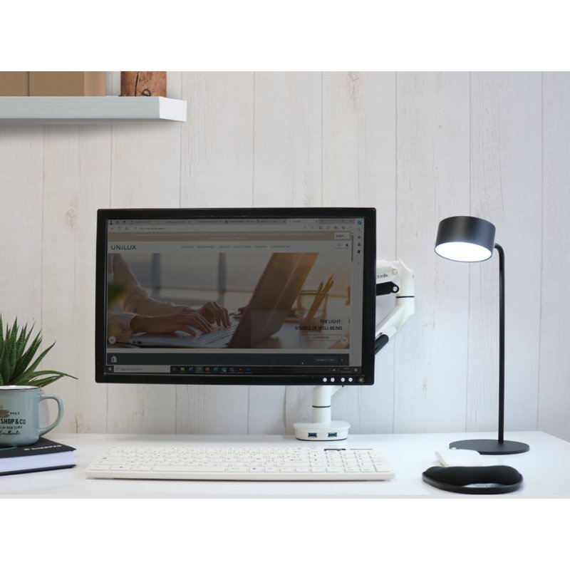 UNiLUX Lampe LED rechargeable de table/murale SUNSET, noir, 2W, 163 lumens