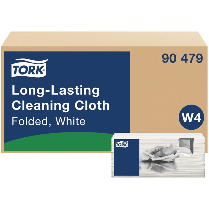 Tork chiffons de nettoyage, durable, 1 épaisseur, 410 × 355 mm, blanc