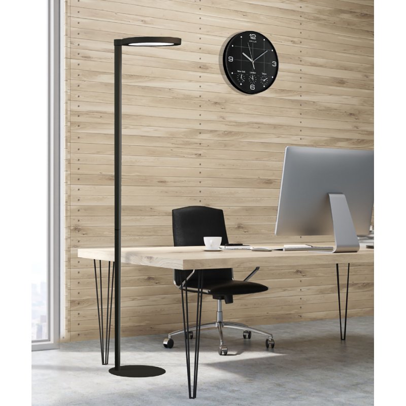 UNiLUX Lampadaire LED OPUS, 182 cm, noir, 50W