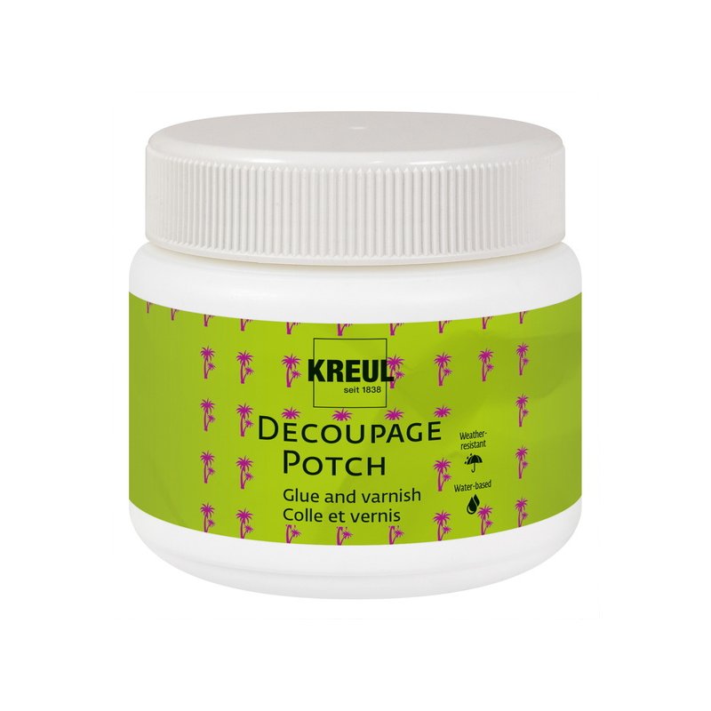 KREUL Vernis et colle Découpage, base aqueuse, transparent, 150 ml
