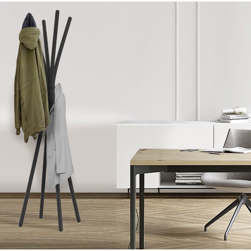 UNiLUX TOTEM coat rack, height 1,750 mm, black, metal