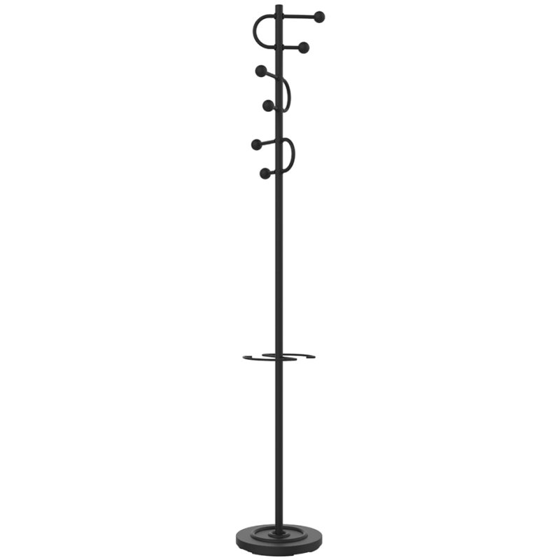 UNiLUX STUDIO coat rack, black, 6 hooks