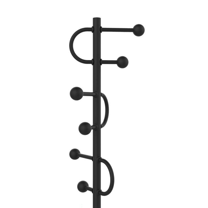 UNiLUX STUDIO coat rack, black, 6 hooks