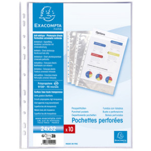 EXACOMPTA showtas A4+, PP, glashelder, 10 stuks