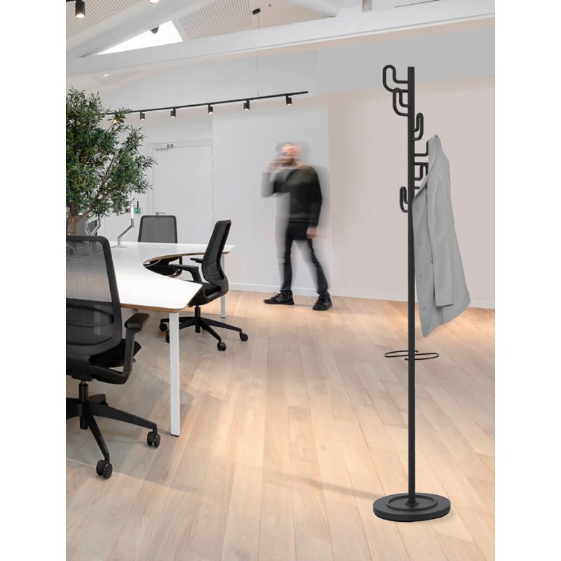 UNiLUX coat stand CALIFORNIA, black, 6 hooks